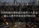 91网和新91黑料这次被不少人关注，最让人意外的是说法开始分叉