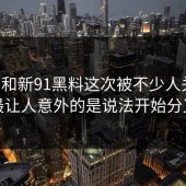 91网和新91黑料这次被不少人关注，最让人意外的是说法开始分叉