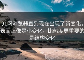 91网浏览器直到现在出现了新变化，表面上像是小变化，比热度更重要的是结构变化
