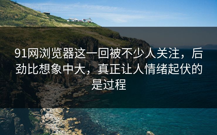 91网浏览器这一回被不少人关注，后劲比想象中大，真正让人情绪起伏的是过程