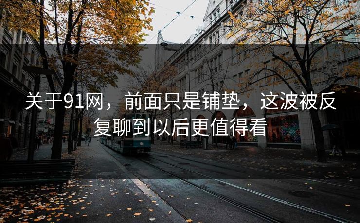 关于91网，前面只是铺垫，这波被反复聊到以后更值得看