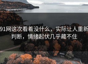 91网这次看着没什么，实际让人重新判断，情绪起伏几乎藏不住